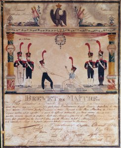Premier Empire : Certificat de maître d