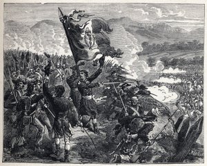Première coalition : le colonel Antoine Guillaume Rampon (1759-1842) à la bataille de Montenotte le 12 avril - French School