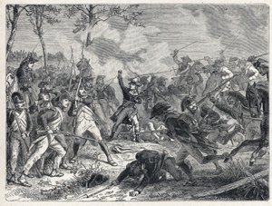 Première coalition : Lazare Nicolas Marguerite Carnot (1753-1823) pendant la bataille de Wattignies opposant les troupes françaises à l