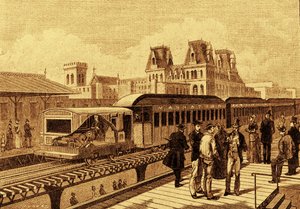 Premier train électrique du métro de New York - French School