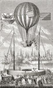 Premier vol avec un ballon dirigeable, de Dijon, le 12 juin 1784, de 