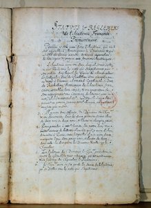 Première page des statuts de l