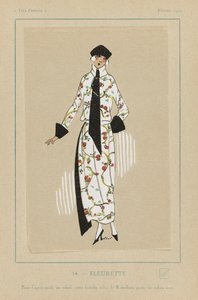 Fleurette, pub. 1922, impression pochoir