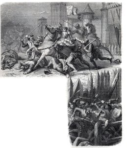 Florence entre en rébellion (la guerre des « Huit Saints ») contre le retour du Saint-Siège à Rome. Pape Grégoire XI Pierre Roger de Beaufort - French School