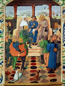 Charles VII remettant un document à Jeanne d