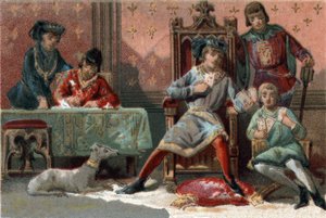 Pour se distraire, le roi de France Charles VI (1368-1422) jouait aux cartes - French School