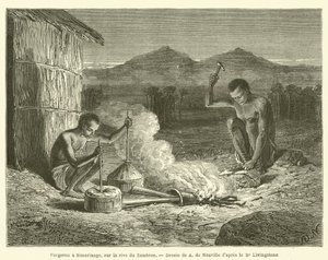 Forgeron à Simariango, sur la rive du Zambèze - French School