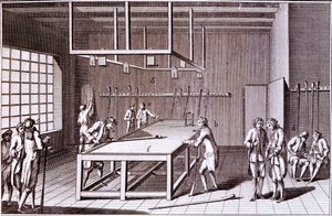 Forme de billard jouée en France, milieu du 18e siècle - French School