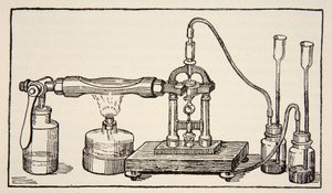 Miroir tournant de Foucault pour la mesure de la vitesse de la lumière, copie par Boris Mestchersky, illustration de Histoire de la Nation Française, Sciences, Volumes I & II, par Gabriel Hanotaux - French School