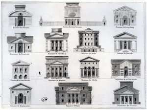 Quatorze des barrières conçues par Claude Nicolas Ledoux pour le Mur des Fermiers-Généraux entourant Paris