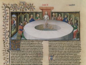 Fr.120 f.524v Les chevaliers de la Table ronde de L