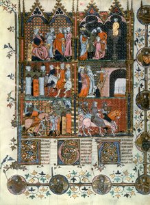 Les Croisades : La prise de Jérusalem par les Turcs et le massacre des chrétiens, du Roman de Godefroi de Bouillon - French School