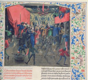 Bal des Ardents, Charles sauvé par la Duchesse de Berry après que Louis d