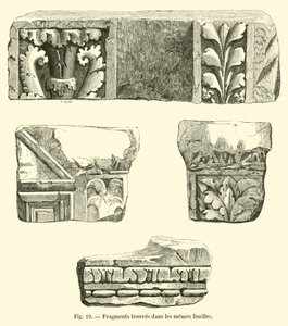 Fragments trouvés dans les mêmes fouilles - French School