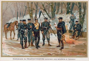 Francs-tireurs capturent un courrier ennemi - French School