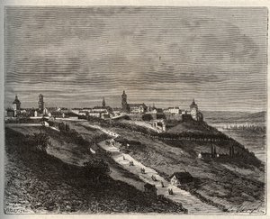 France, Champagne-Ardenne, Haute-Marne (52), Langres - gravure dans «La France illustrée: géographie, histoire, administration statistique» par V.-A. Malt-Brown. 1884 - French School