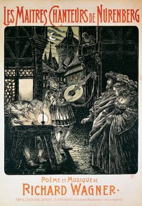France, Paris, Affiche des Maîtres chanteurs de Nuremberg de Richard Wagner