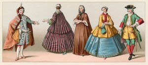 Costume du XVIIIe siècle en France - French School