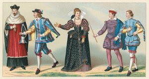 Costume français du XVIe siècle - French School