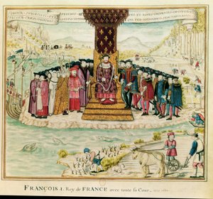François Ier (1494-1547) entouré de sa cour, vers 1630 - French School