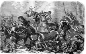 François Ier (1494-1547), roi de France, fait prisonnier à la bataille de Pavie le 24 février - French School