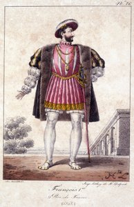 François Ier, roi de France né à Cognac en 1494 et mort à Rambouillet en 1547 - French School