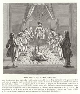 Réunion de francs-maçons, 18e siècle - French School