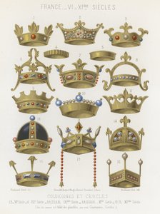 Couronnes françaises du VIe au XIe siècle - French School