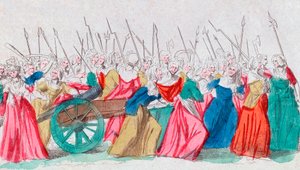 Révolution française : "À Versailles, à Versailles" La marche des femmes sur Versailles 5/10/1789 - French School