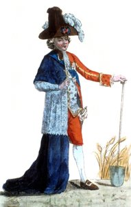 Révolution française : Un homme portant une partie de la robe... École française - French School