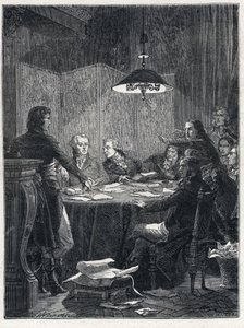 Révolution française : Réunion du Comité de Salut Public, un gouvernement révolutionnaire mis en place par la Convention nationale en 1793. - French School