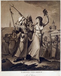 Révolution française : « Poissardes parisiennes » Gravure vers 1789 Paris, Musée Carnavalet - French School