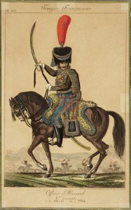Troupes françaises : un officier des hussards, de 1806 à 1814, publié par Martinet Libraire, Paris - French School