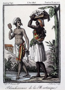 Colonies françaises : blanchisseurs de la Martinique aux Antilles. Gravure de 1805. Chartres, Musée des Beaux-Arts - French School