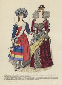 Planche de mode française - French School