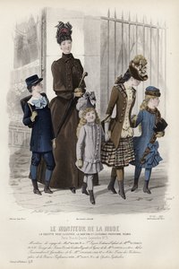 Planche de Mode Française, fin du 19e siècle - French School