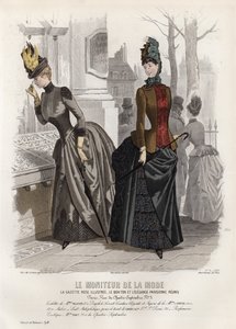 Planche de mode française, fin du XIXe siècle - French School