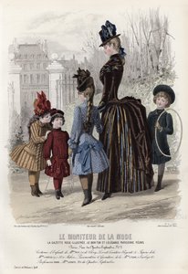 Planche de mode française, fin du XIXe siècle - French School
