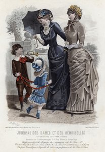 Planche de mode française, fin du XIXe siècle - French School