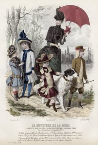 Planche de mode française, fin du XIXe siècle - French School