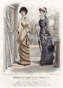 Planche de mode française, fin du XIXe siècle - French School