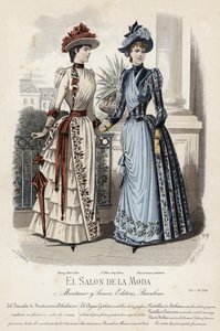 Planche de mode française, fin du XIXe siècle - French School
