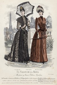 Planche de mode française, fin du XIXe siècle - French School