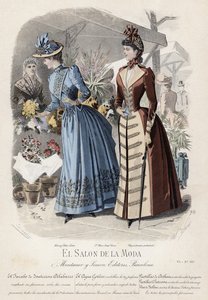 Planche de mode française, fin du XIXe siècle - French School