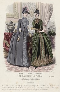 Planche de mode française, fin du XIXe siècle - French School