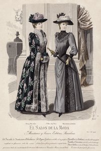 Planche de mode française, fin du XIXe siècle - French School