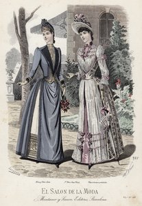 Planche de mode française, fin du XIXe siècle - French School