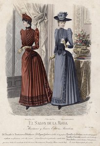 Planche de mode française, fin du XIXe siècle - French School