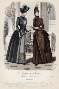 Planche de mode française, fin du XIXe siècle - French School