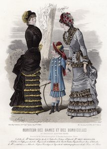 Planche de mode française, fin du XIXe siècle - French School